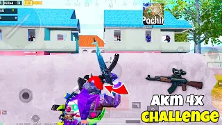 AKM + 4x Scope only CHALLENGE Gone wrong *INTENSE* 23 kills in PUBG Mobile