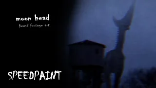"Moon head" - found footage art (Speedpaint)