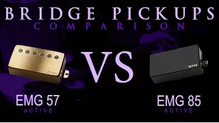 EMG 57 vs EMG 85 - Active Bridge Pickup Guitar Tone Comparison / Review