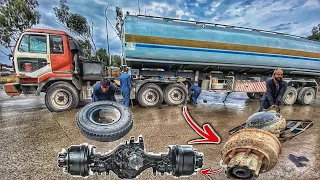 Truck Axle Housing Broken and Bent due To Heavy Load | Repairing Truck Rear Axle