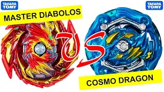 Cosmo DRAGON vs MASTER Diabolos Super Real Beyblade Battle Takara Tomy