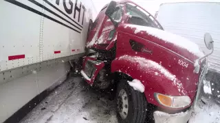 Interstate 80 Wyoming multi car and truck accident