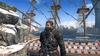 Assassin's Creed Rogue Black Assassin Killer Outfit Man Of War Capture Fort and French Settlement 4K