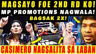 BAGSAK 2x! KALABAN NI MAGSAYO KNOCKOUT SA 2ND RD! MP NAGWALA! CASIMERO NAGSALITA NA SA LABAN! MP?