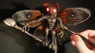 I made a realistic Mothman sculpture --- Cryptid Creations #1