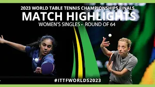 Elizabeta Samara vs Prithika Pavade | WS R64 | 2023 ITTF World Table Tennis Championships Finals