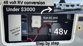 12v to 48v RV conversion. Ultimate Off-grid RV Solar Power System Install