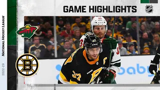 Wild @ Bruins 10/22 | NHL Highlights 2022