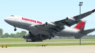 Worst Boeing 747 Emergency Landing When Pilot Lost Control Of Airplane | X-Plane 11