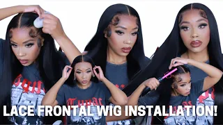 HOW TO: INSTALL LACE FRONTAL WIG | BEGINNER FRIENDLY! | CARINE TONI