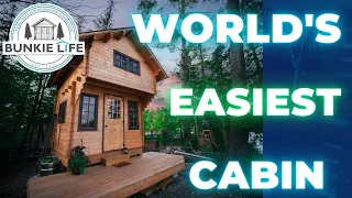 The Easiest Cabin in the World. Cabins so Easy Kids Can Build Them???