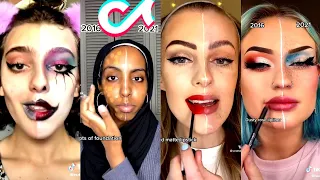How i did my makeup in 2016 vs Now - TIKTOK COMPILATION