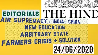 The Hindu Editorials for 24 June 2020