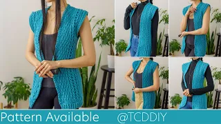 How to Crochet: Cable Cardigan | Pattern & Tutorial DIY