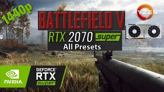 Battlefield V 1440 / RTX 2070 Super / All Presets | FRAME RATE TEST