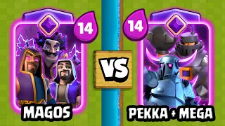 PEKKA + MEGAKNIGHT vs TRIO of WIZARDS | WHICH IS BETTER? | Clash Royale
