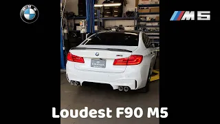 Loudest F90 M5 Cold Start & Revs [Headphone Warning]