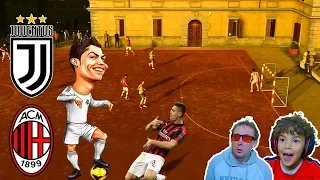 STADIO CHIUSO? RONALDO GIOCA IN PIAZZA! Juventus vs Milan Coppa Italia *Volta Football Fifa 20*