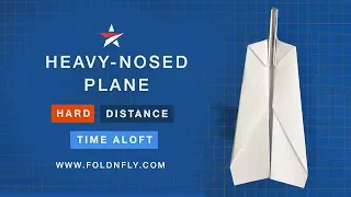 ✈ The Heavy-Nosed Paper Airplane for Added Distance - Fold 'N Fly