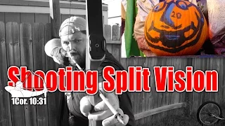 Using split vision like Byron Ferguson to aim my recurve bow! #archerytips #InstinctiveArchery