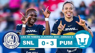 San Luis Femenil vs Pumas 0-3 Resumen Goles 2024