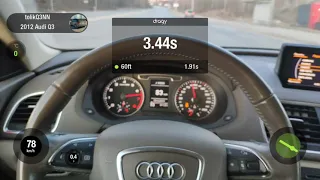 Audi Q3 2.0 ICT stage1 разгон 0-100