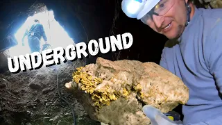 SCREAMER IN THE WALL! - Metal Detecting Gold in an Abandoned Mine!