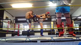 TKA Sparring Alex Bublea Jonathan Haggerty and Aled Jones