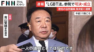 「LGBT法」参院で可決・成立　数名の自民議員 採決前に退席