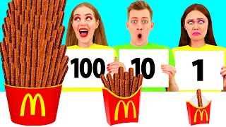 تحدي 100 طبقة من الطعام | حرب المطبخ المضحكة Teen Challenge