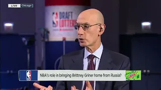Asking Adam Silver about the NBA's role in bringing Brittney Griner home from Russia