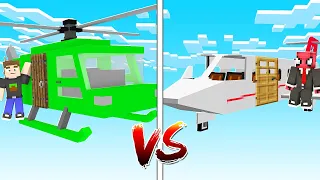 UÇAK EV VS HELİKOPTER EV! ✈️🚁 - Minecraft