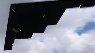 Two B-2 Spirit Stealth Bombers landing into RAF Fairford, England