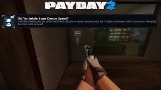 PAYDAY 2: Achievement "Did You Inhale Some Demon Speed?" - Mountain Master Heist