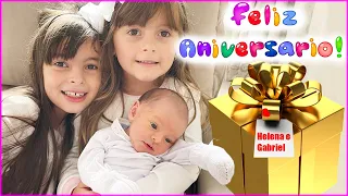 HELENA E BEBÊ GABRIEL FIZERAM UMA SURPRESA 👶 ❤️ JÉSSICA GODAR, LAURINHA E HELENA E GABRIEL