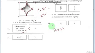 чыныгы тесттер 24 30 тапшырмалар