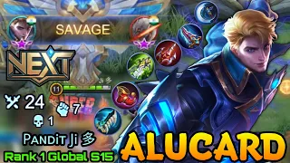 SAVAGE + 24 Kills!! Alucard Revamped Gameplays - Top 1 Global Alucard S15 by Pᴀɴᴅiᴛ Ji 多 - MLBB