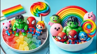 ASMR Satisfying Videos | Picking Pinkfong Rainbow Clay Coloring in Ice Cream Cone, Hogi Cocomelon