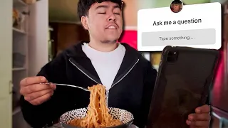 RAMEN MUKBANG/ Q&A (Answering y'alls questions!)