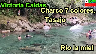 VICTORIA CALDAS. Turismo,  TASAJO, rio la miel, charco 7 colores.