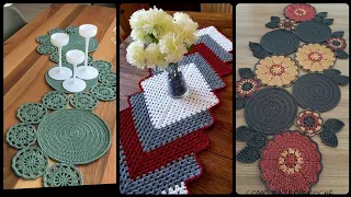 DIY Crochet Table mate/Burlap Table mats and Runners/Crochet mats