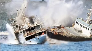 LARGE SHIPS & BOATS CRASH COMPILATION! GIANT WAVES IN STORM! SHIPS LAUNCH