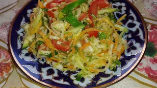 Карамдан осон ва тезкор салат | Karamdan yozgi yengil salat