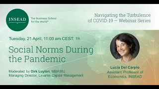 "Social Norms During the Pandemic"  with Lucia del Carpio