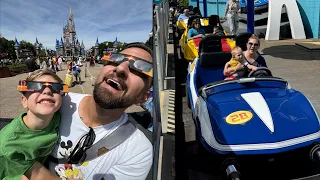 We Saw The Solar Eclipse At Disney World's Magic Kingdom! | Baby's First Measured Ride & More Fun!