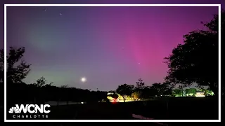 Views of northern lights caught on WCNC Charlotte's cameras