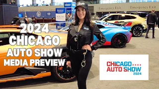 Chicago Auto Show 2024 Media Day Preview | walking Tour, February 9, 2024 [4k 60fps]