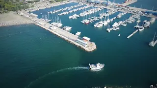 Susanjska beach - Bar city, by drone 4K - Montenegro, Bar, August 2023