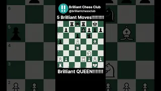 5 Brilliant Moves!! Brilliant QUEEN!! backrank checkmate tactics!!