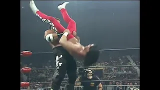 Faces of Fear (Meng & Barbarian) Double Team Power Bomb! (WCW)